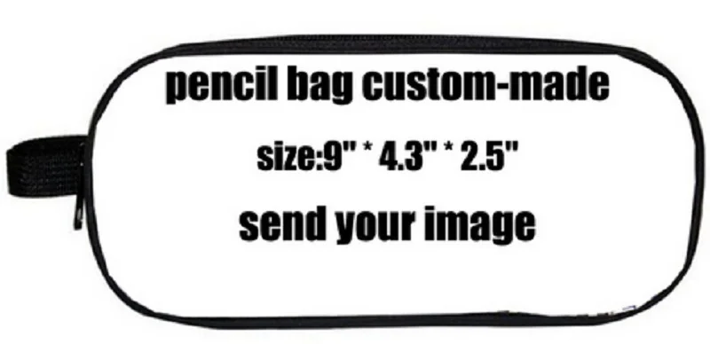 Customize Your Image Logo Name Pencil Holder Children School Case Bag Kids Cartoon Bag Boys Girls Purse Wallet Gifts