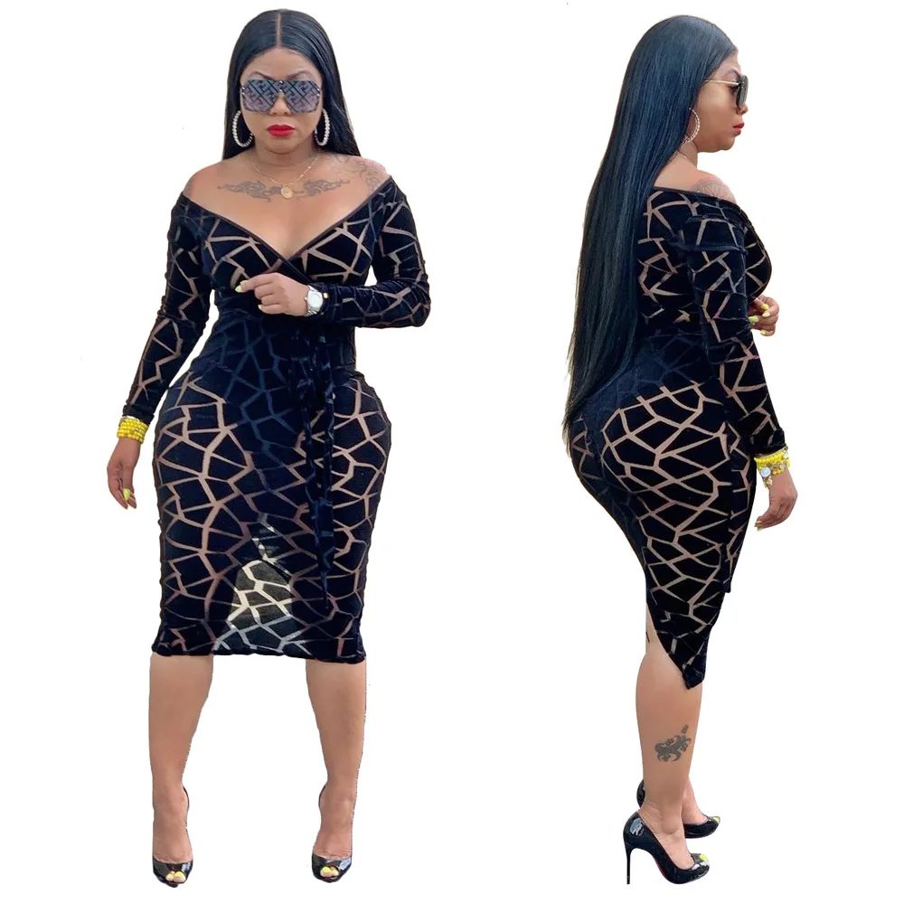 Осеннее сексуальное облегающее платье с длинным рукавом женские элегантные