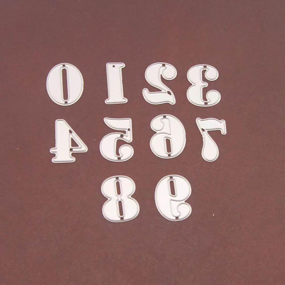 Цифровой ремесло умирает номеров 0 9 металлический Трафаретный вырубной штамп