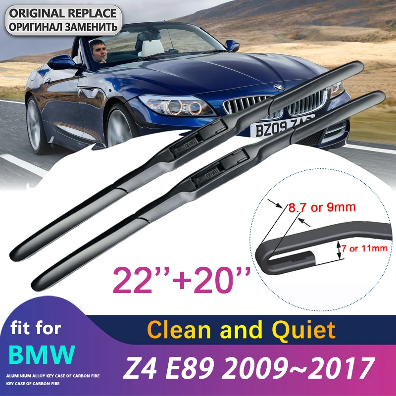 

for BMW Z4 E89 2009~2017 2010 2011 2012 2013 2014 2015 2016 Front Windshield Windscreen Wipers Car Wiper Blade Car Accessories