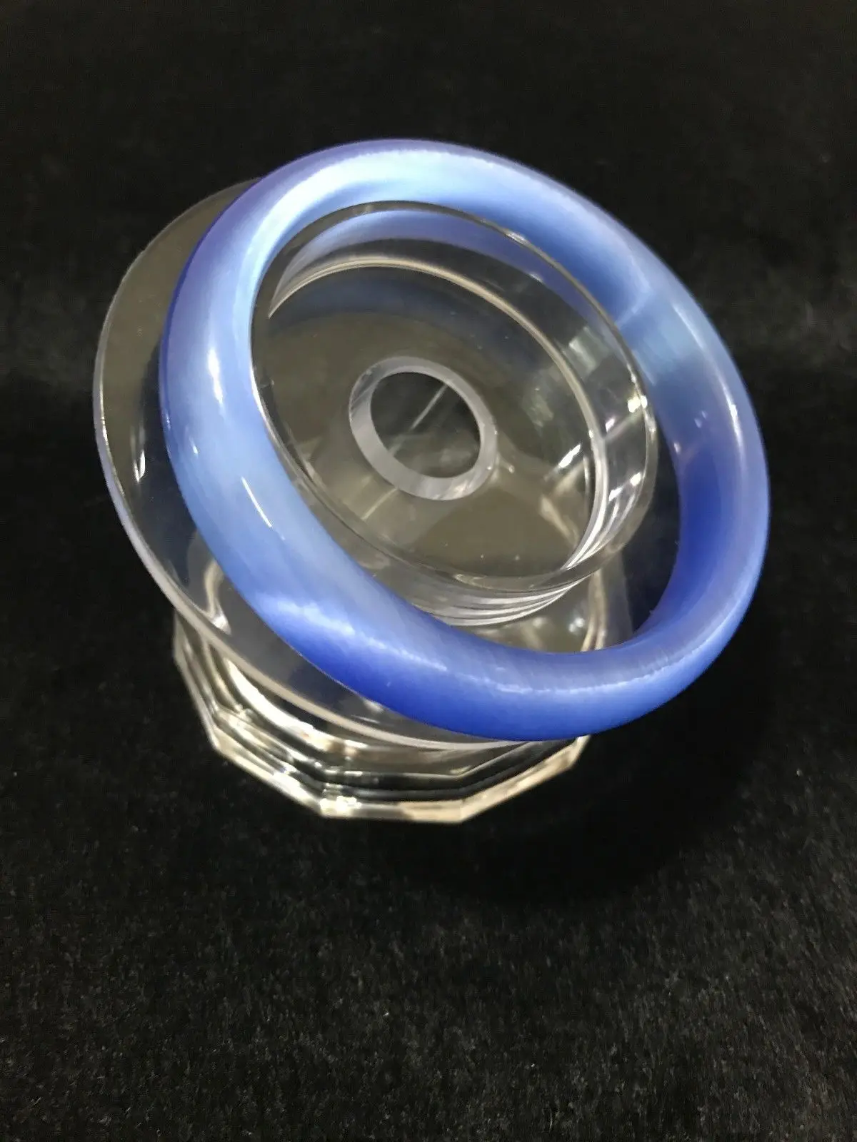 

LETSFUN Fine Jewelry Chinese Natural Blue Lavender Nephrite Jade Bracelet Bangle 60mm Free Shipping