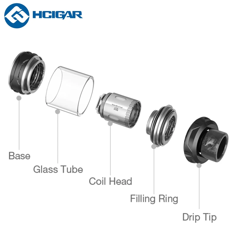 Оригинальный Hcigar Mars Mesh Subohm vape Tank 3/5 мл 510 нить с одной сеткой атомайзер для