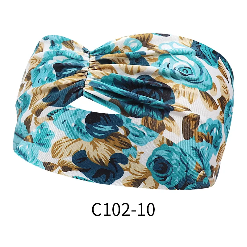 

12 Colors Elastic Yoga Hairband for Women FashionStretch Head Wrap for Turban Running Accessories Summer Fitness Wide Hair Band