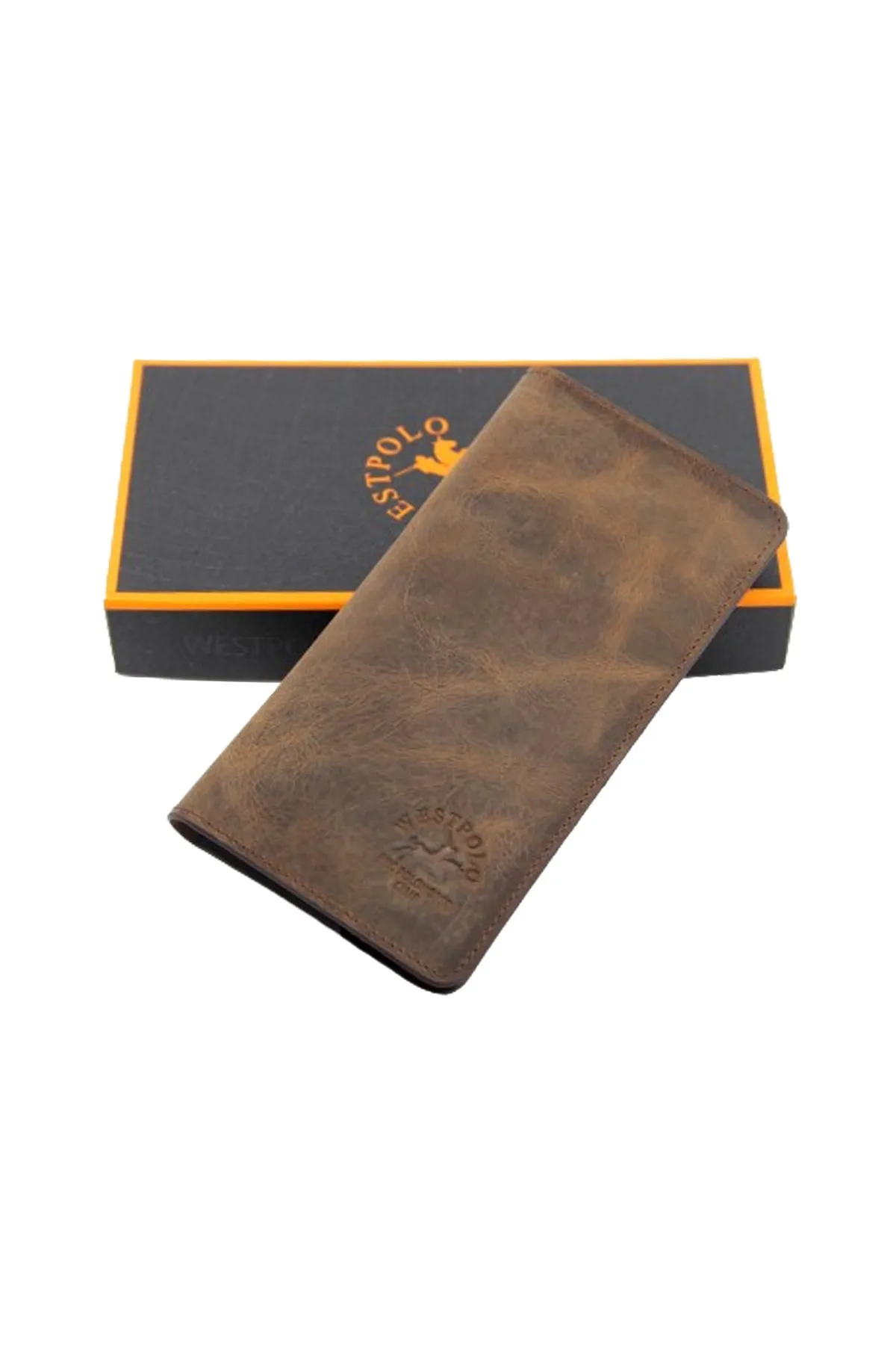 

Коричневый мужской кошелек с отделением для телефона WPT2722