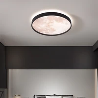 led moon ceiling light for bedroom living room study corridor stair illuminaire acrylic sconce white black surface mounted lamp