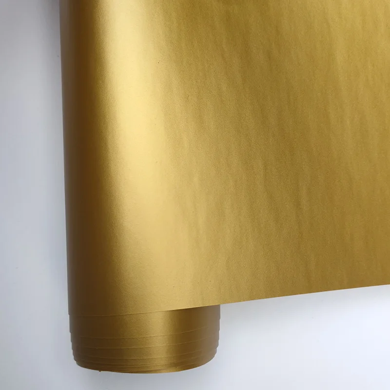 Бесплатная доставка Высококачественная Золотая матовая виниловая пленка 30 м/лот