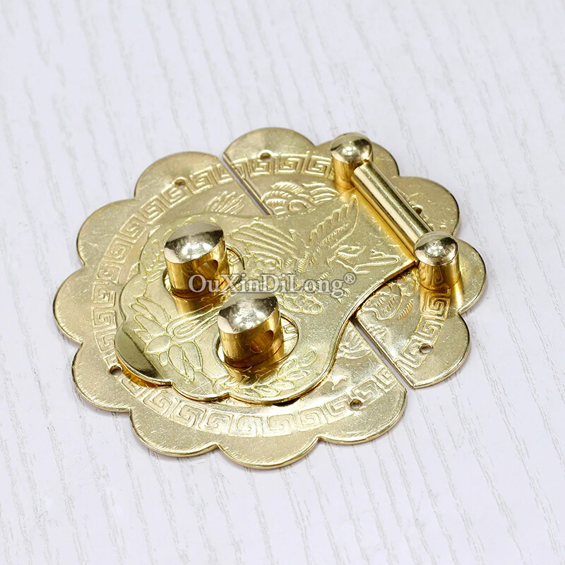 Европейские антикварные 2 шт Чистая латунь засов замка застежка ювелирных