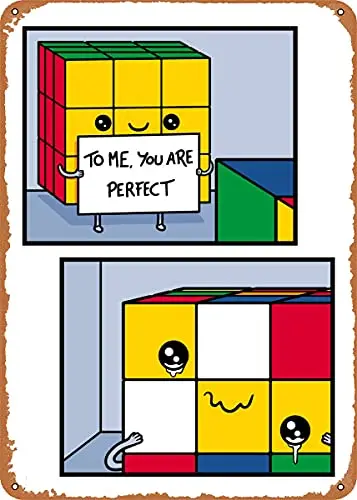 

Perfect Cube Vintage Look Metal Sign Patent Art Prints Retro Gift 8x12 Inch