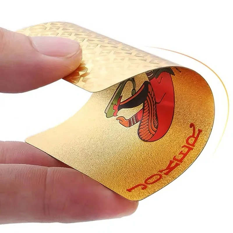 

Golden Poker Dollar Euro Poker Gold Foil Paper Magic Props Plastic PVC Playing Cards Washable Three-layer Frosted Feel