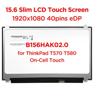 15 6 laptop lcd touch screen b156hak02 0 fit nv156fhm t00 for lenovo thinkpad t570 t580 fhd1920x1080 ips display panel 40pin free global shipping