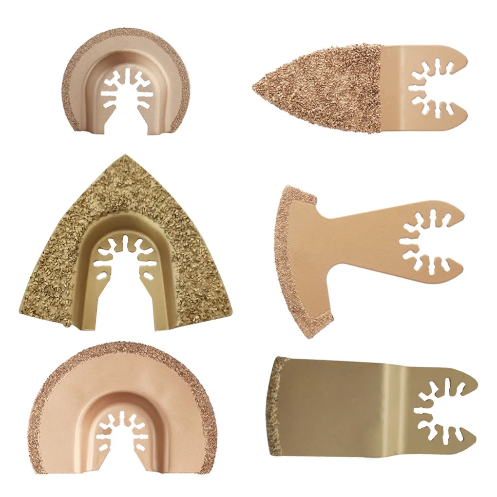 

Быстросъемные Осциллирующие многофункциональные лезвия для электрической пилы, 6 шт., шлифовальные лезвия для чёрной осциллирующей резки л...