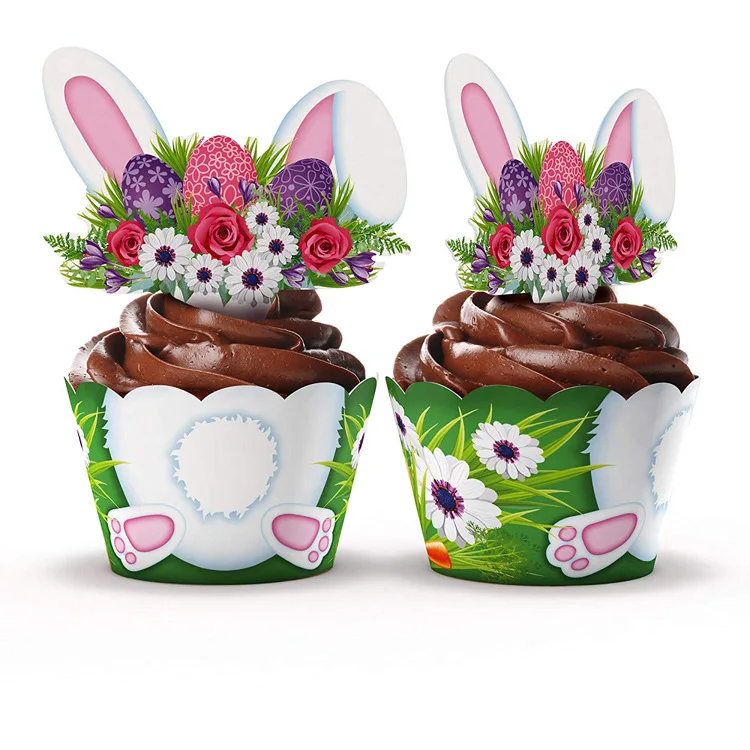 12 шт. декоративные топперы в виде кролика|Товары для украшения тортов| |