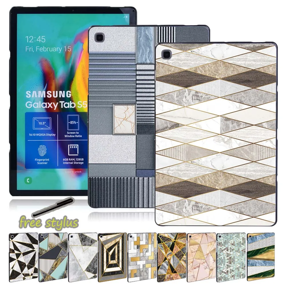 

Back Case for Samsung Galaxy Tab S5e T720 T725/Tab A 9.7 T550 P550 T551/Tab A 10.5 T590 T595 Shape Series Slim Hard Tablet Case