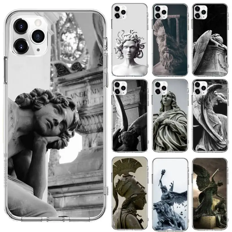 

Artistic Architecture Phone Cases Transparent for iPhone 6 7 8 11 12 s mini pro X XS XR MAX Plus cover funda shell