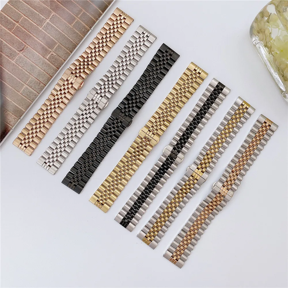 20 22MM Stainless Steel Band for Samsung Galaxy Gear Smart Smart Watch Folding Clasp Watch Band for Huawei GT Replacement Strap