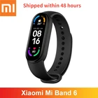 Оригинальный спортивный браслет Xiaomi Mi Band 6, фитнес-трекер с пульсометром и Bluetooth, цветной браслет с AMOLED-экраном для умного дома