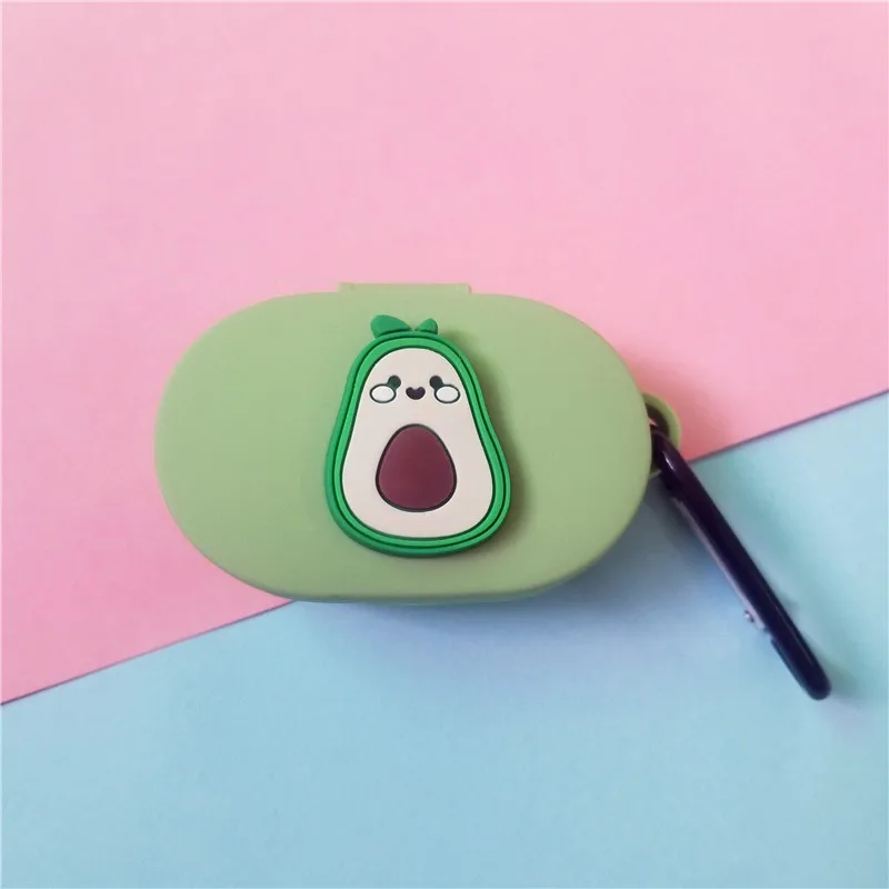 Cartoon Earphone Case with Hook for Xiaomi MI Redmi AirDots - Headphones Cover for TWS Bluetooth Earphone - Wireless Charging Box Bags image 2
