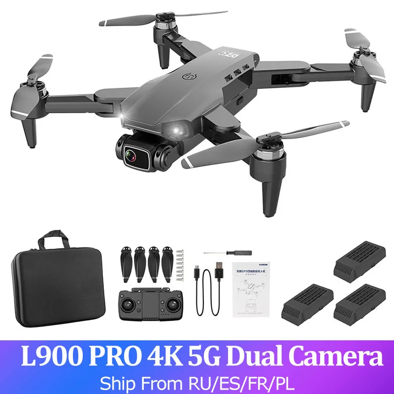 

L900 PRO 4K GPS Drone HD Camera 5G Brushless FPV Quadcopter 1.2KM 28mins RC Helicopter Camera Drone VS KF102 SG108