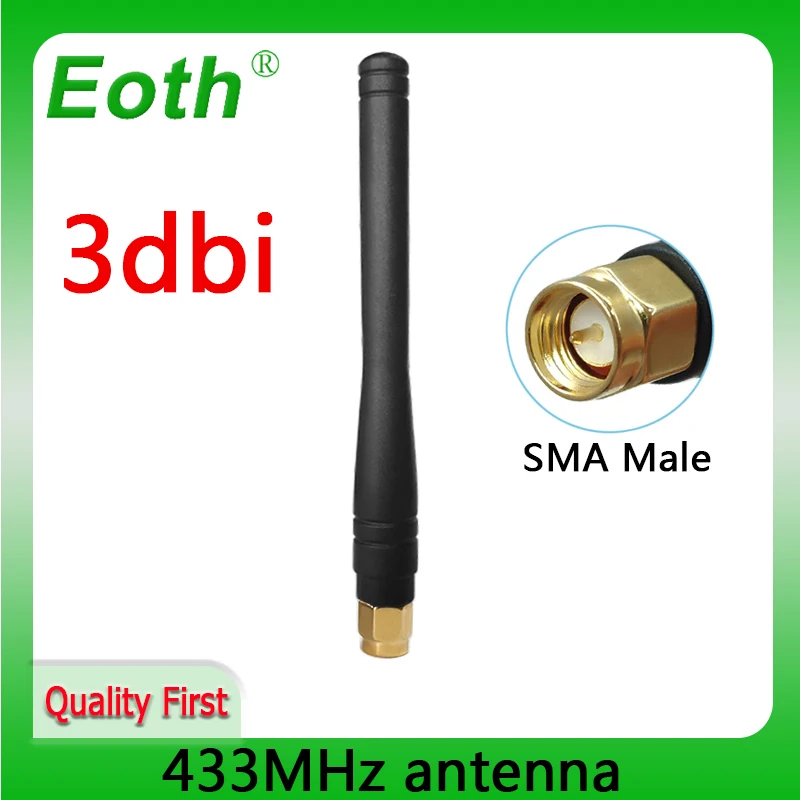 

EOTH 433mhz antenna 3dbi sma male lora antene pbx iot module lorawan signal receiver antena high gain