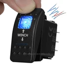 Мгновенное включениевыключение дпдт, синяя светодиодная подсветка, кулисный переключатель, лебедка, входвыход, Водонепроницаемая Автомобильная лодка, 12 В24 В + перемычка набор проводов