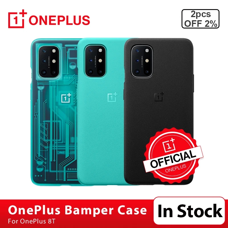 100% Оригинальный чехол OnePlus 8 T из песчаника карбоновый бамбука защитный 3D