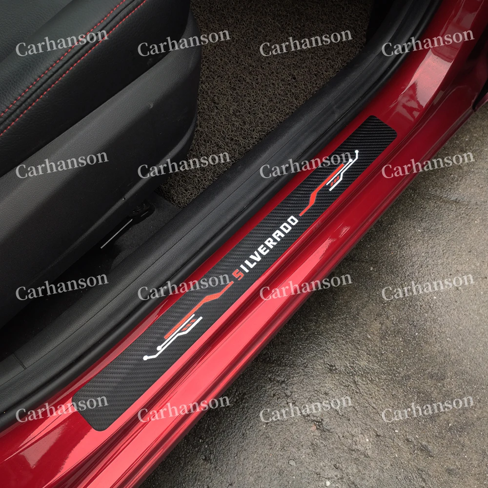 Для Chevrolet Silverado Авто дверные ручки наклейка для порога Накладка педаль автомобиля
