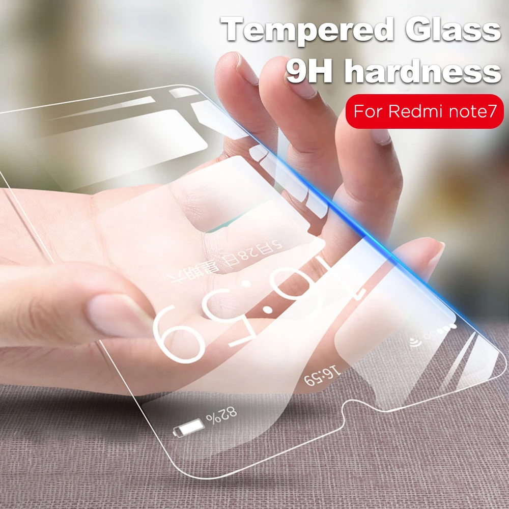 2Pcs Tempered Glass For Xiaomi Redmi Note 7 Pro Screen Protector Protective glass on Xiomi Red Mi note Note7 | Мобильные телефоны и
