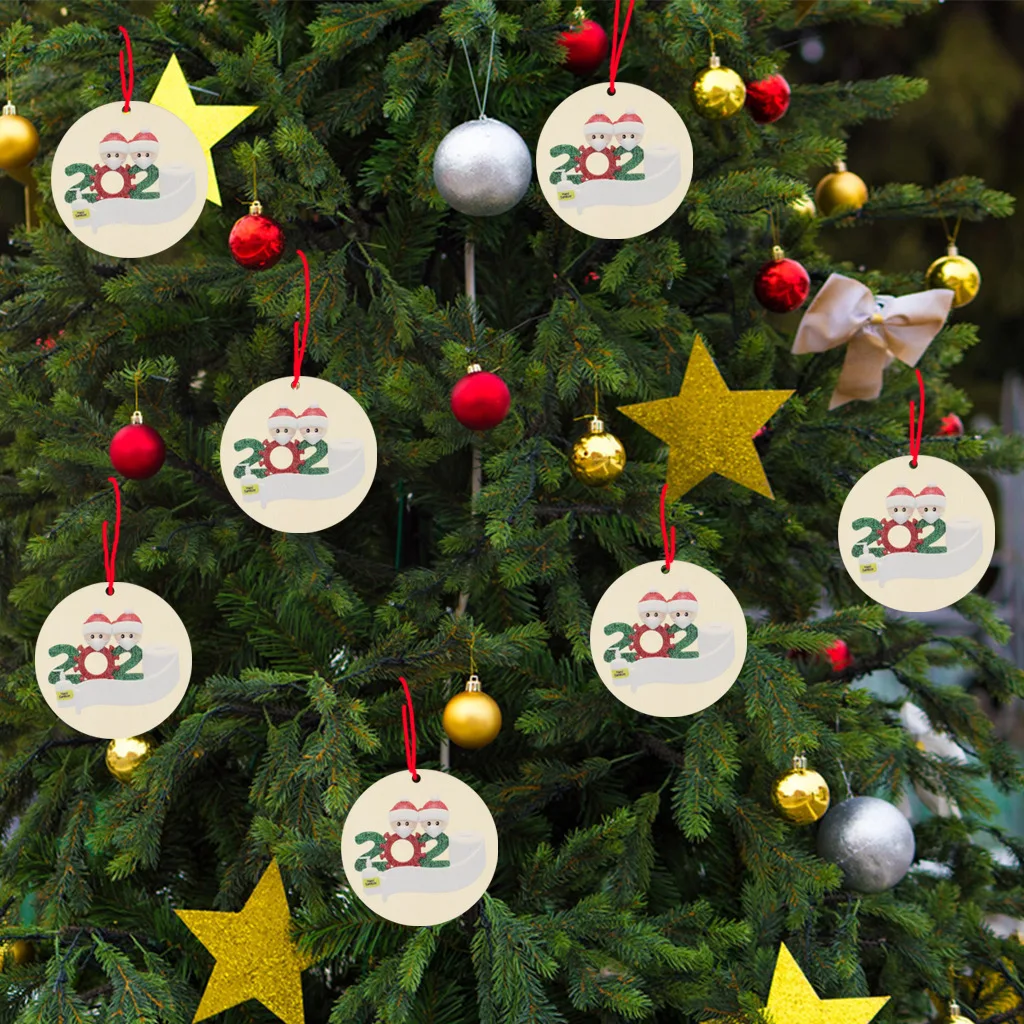 2020 DIY карантин Рождество украшение Санта Клаус персонализированные подвесные
