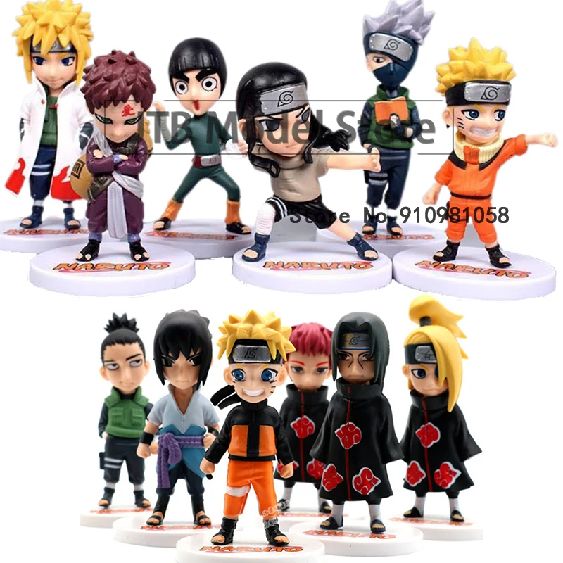 

Naruto Shippuden Anime Action Figure Figurines 8CM Q Version Kakashi Hatake Figma Statue Collection Desktop Toys For Children