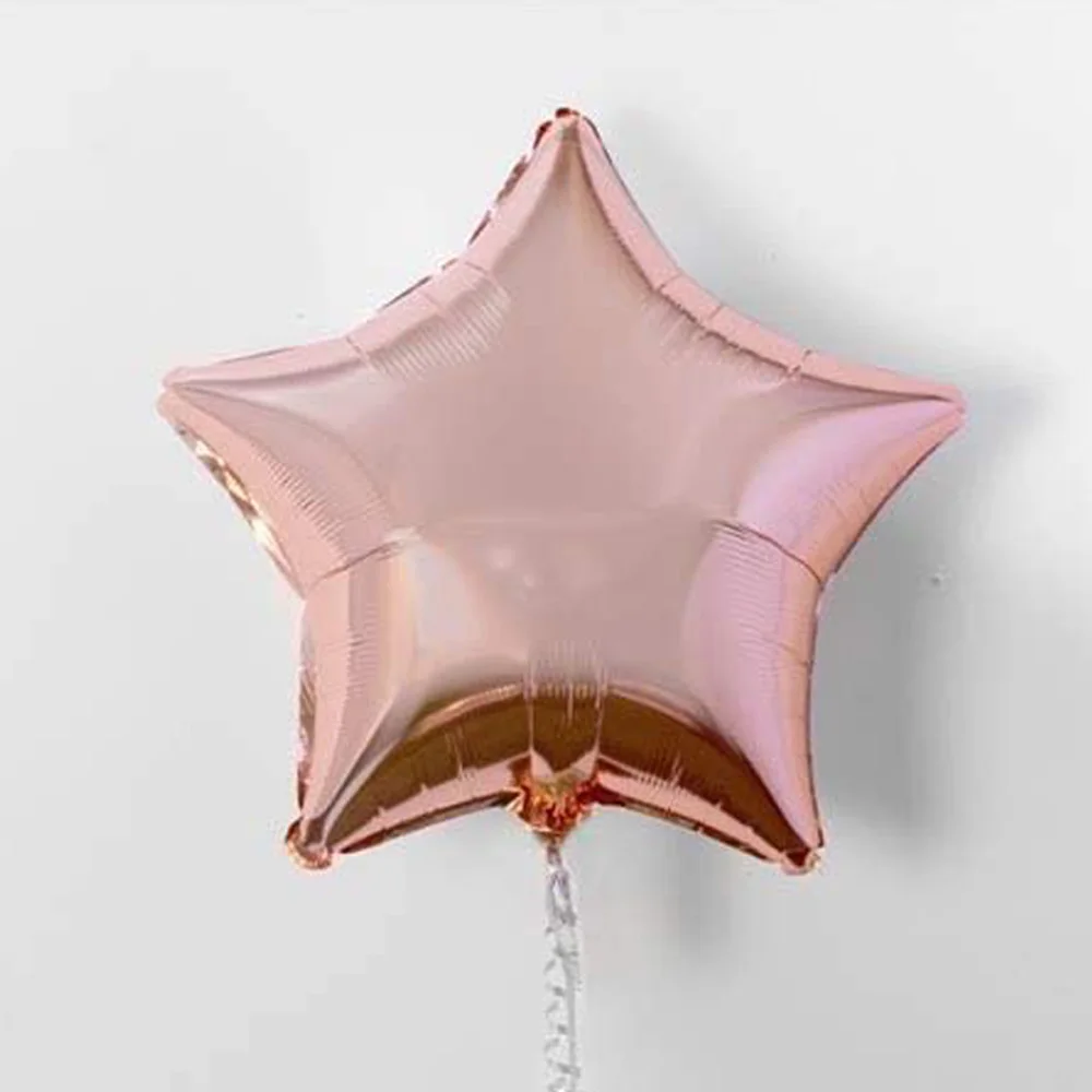 

12pcs 18inch Rose Gold foil Balloon Party decrations Bachelorette Bridal Shower babay Shower Wedding&Engagement Pure Color -