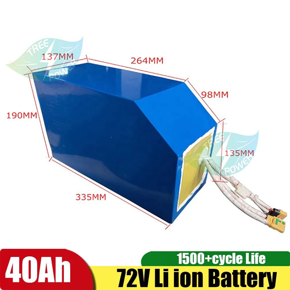 Комплект литиевых батарей для электрического велосипеда 72 в 40 Ач 5000 Вт |