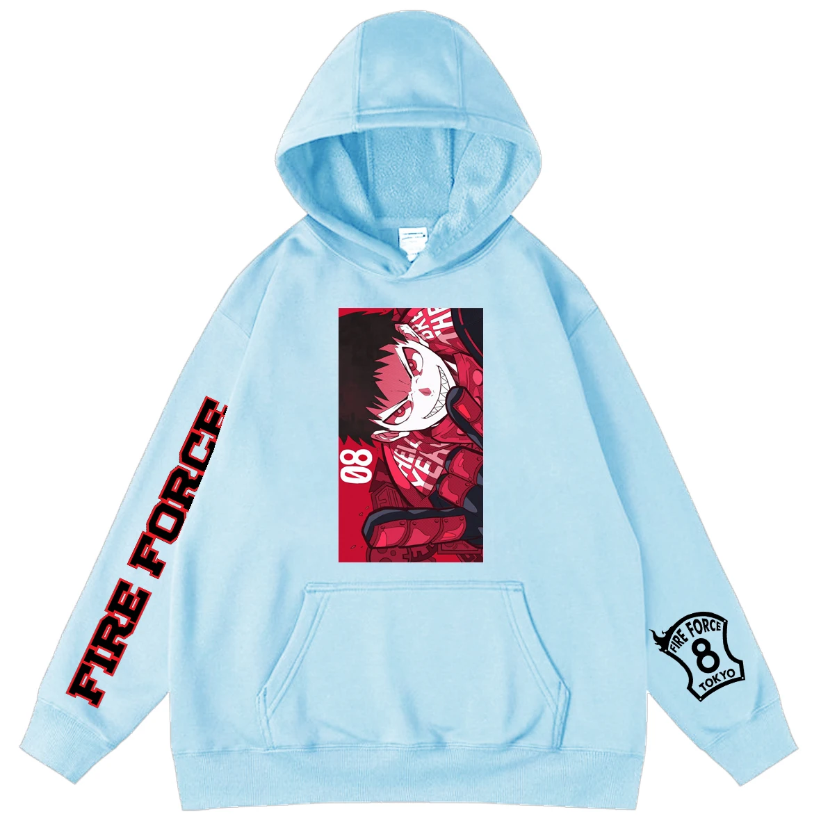 

Anime Pattern Fire Force Mens Sweatshirts Autumn Oversized Hoodie Streetwear hooded Hoodies Long Sleeve Unisex Men Pullover Tops
