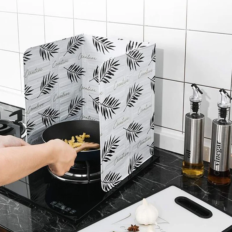 Home Kitchen Stove Foil Plate Prevent Oil Splash Cooking Hot Baffle Tool Aluminum foil Guard | Дом и сад