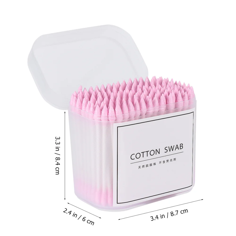 

2 Packs/400pcs Makeup Cotton Buds Multipurpose Double-head Swabs Cleaning Tool Disposable Cotton Swabs for Home Travel )