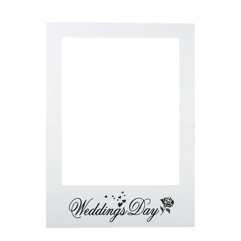 Белая свадебная фотобудка реквизит бумажная рамка для свадебной фотосъемки