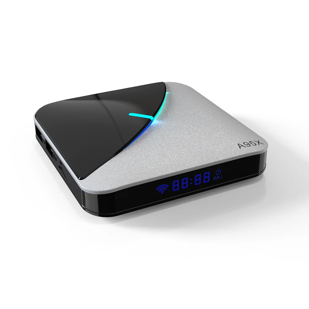 A95X F3 воздуха RGB светодиодный Amlogic S905X3 Смарт Android 9 0 ТВ коробка 4 Гб Оперативная