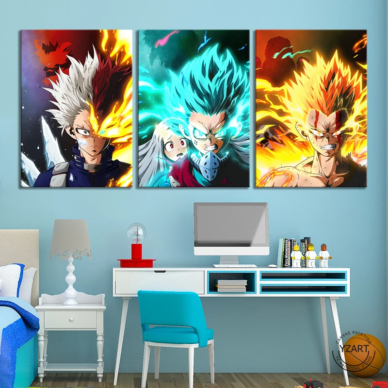 HD Аниме Картина для мальчиков KATSUKI/SHOUTO/IZUKU BOKU без героев Академия аниме постер моя