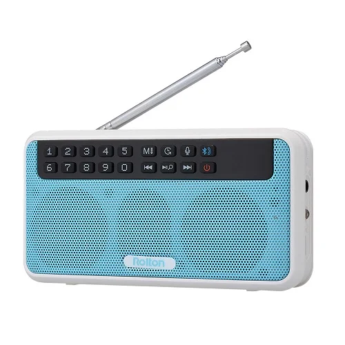 Blue Rolton E500 6 Вт беспроводной Bluetooth динамик Портативный цифровой FM радио Hi-Fi стерео tf музыкальный проигрыватель с светодиодный дисплей для ПК/телефона - Цвет: Blue