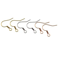 50pcs 15x16mm rose gold stainless steel earrings hooks ear wires diy jewelry making crafts earring findings handmade accessories