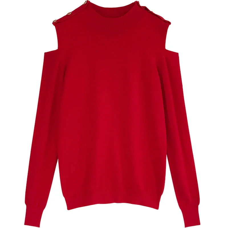 

Large Size off-the-Shoulder Western Style Slim Fit Sweater for Plump Girls Autumn and Winter Wild Slimming Half Turtleneck