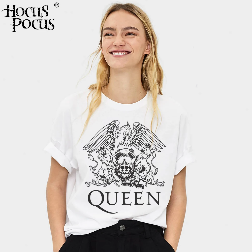

The Queen Band Rock T-Shirt Women Hip Hop Casual Tshirts Casual Harajuku Female Top Tee Shirts Streetwear
