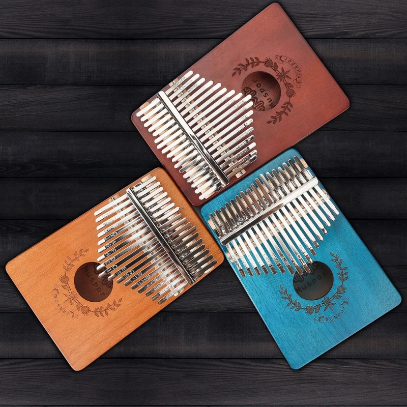 

Perfect sound quality 17 Keys Kalimba Thumb Piano mahogany Whole board Finger piano Solid wood Student Keyboard instrument