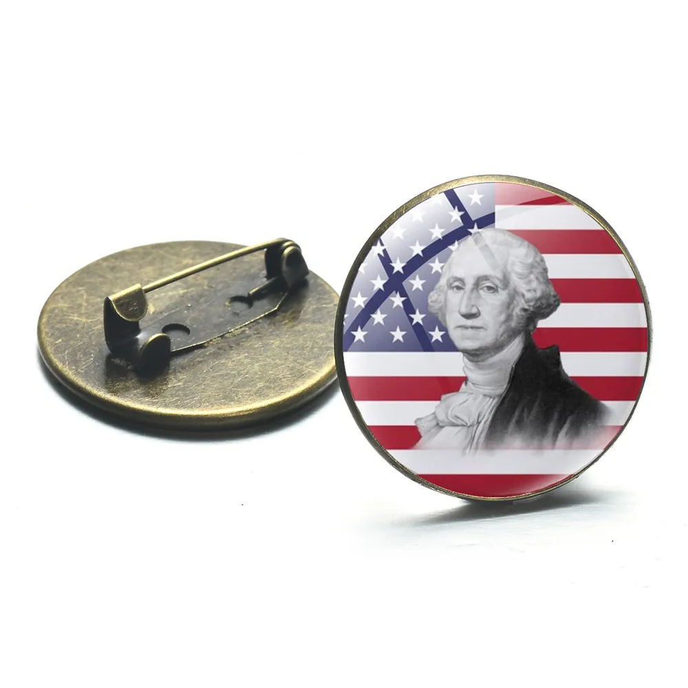 Американский президент 2020 брошь со стеклянным куполом Дональда Трампа Джордж
