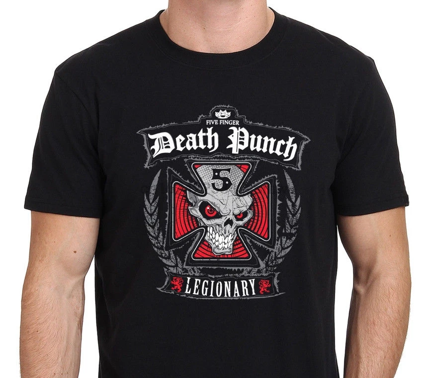 

FIVE FINGER DEATH PUNCH Legionary Men& T-Shirt Black S-XXXL Short Sleeve T Shirt Cotton Top Tee Original