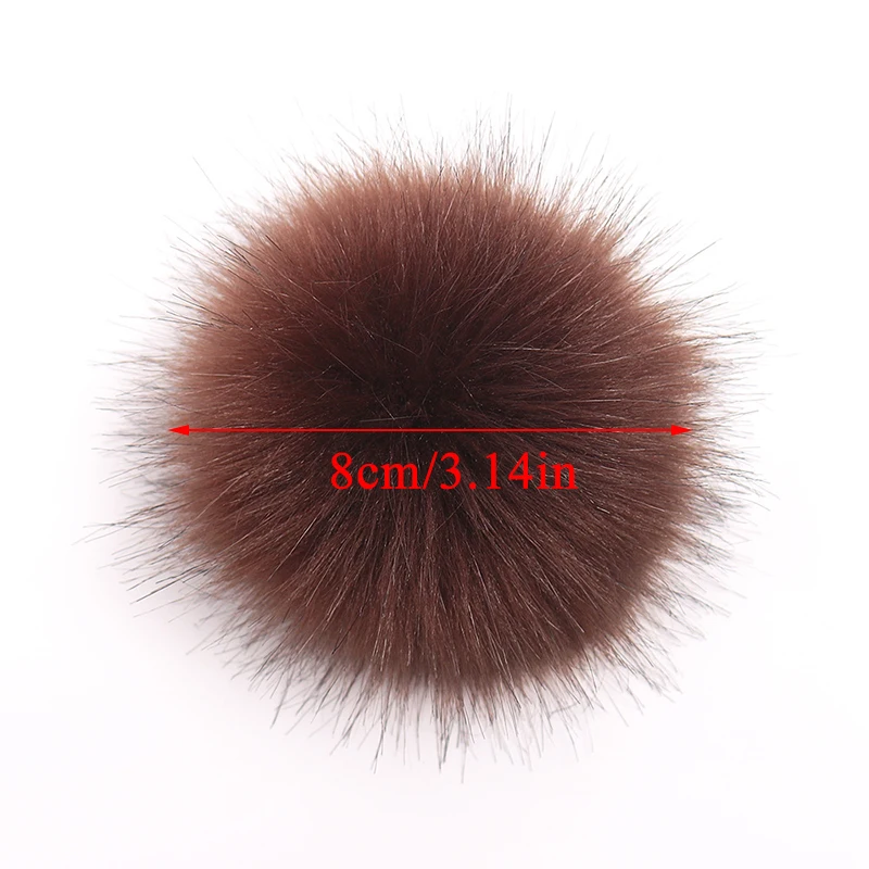 

8cm Fluffy Faux Rabbit Fur Ball Soft Solid Pompom Faux Fur Hairball Ball for Women DIY Bag Jewelry Apparel Sewing Accessories
