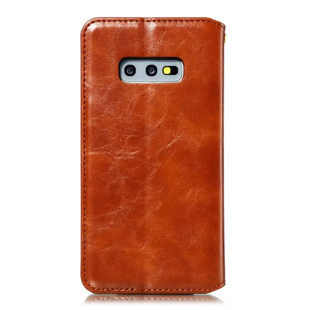 Для samsung Galaxy S10 S9 S8 Plus S7 Edge S10e X 5G ретро кожаный чехол слот для карт чехол на магните для телефона держатель телефона сумка