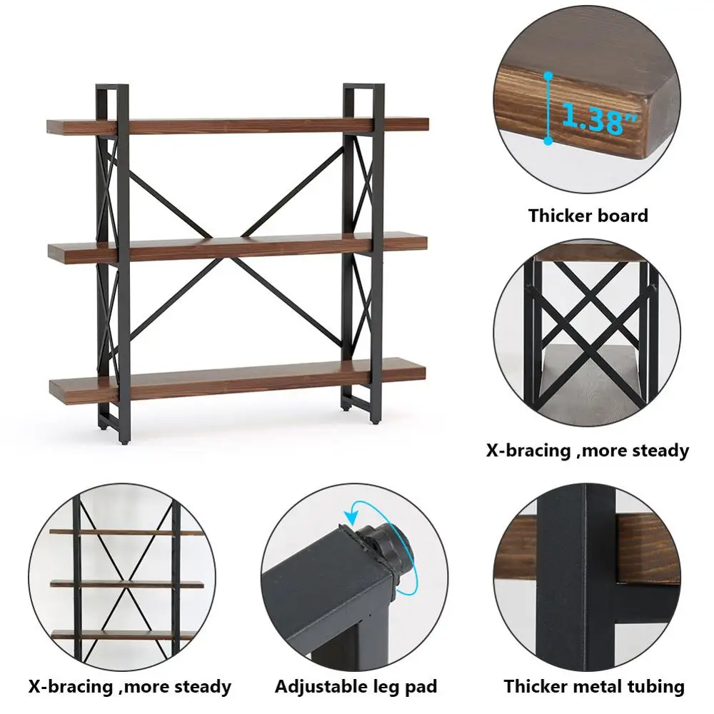 4 уровня Книжный Шкаф Полки Промышленные Стиль шкафы из стали книжный шкаф