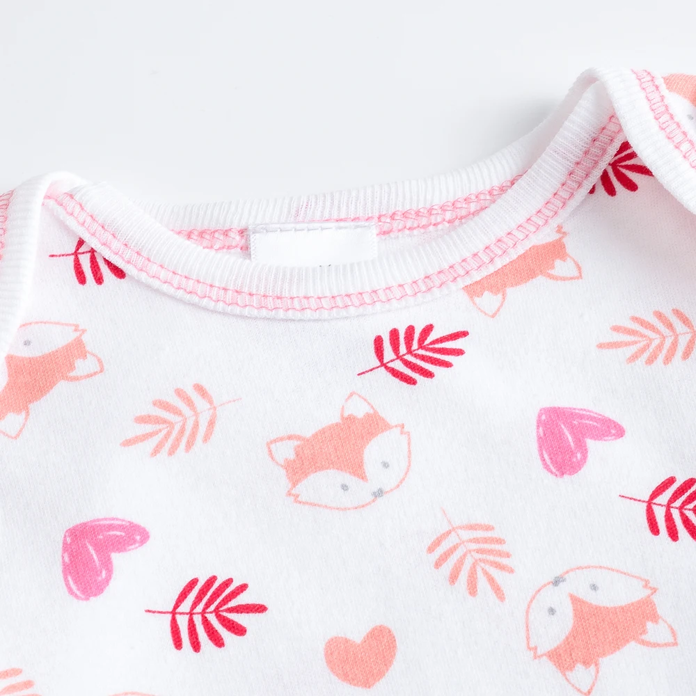 

Newborn 5Pcs/set Bodysuit Cotton Baby Girl Boy Clothes Short Sleeve Outfit Cartoon body bebe menina body baby ropa de bebe