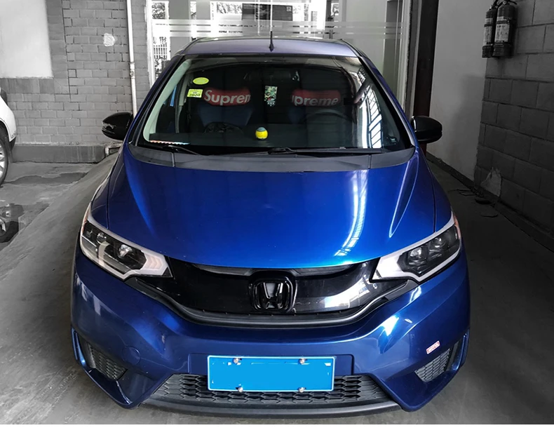 Для Honda Fit GK5 Jazz- ABS углеродное волокно печать заднего вида крыло зеркало заднего вида наклейка отделка автомобиля-Стайлинг