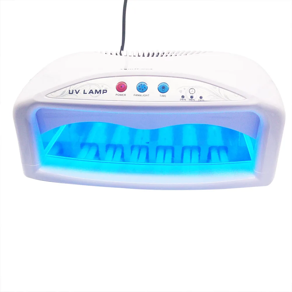 

54 Вт УФ-лампа для ногтей, Сушилка для ногтей на 2 руки с вентилятором и таймером, электрическая маникюрная машина для отверждения гель-дизайна ногтей, инструмент с дном